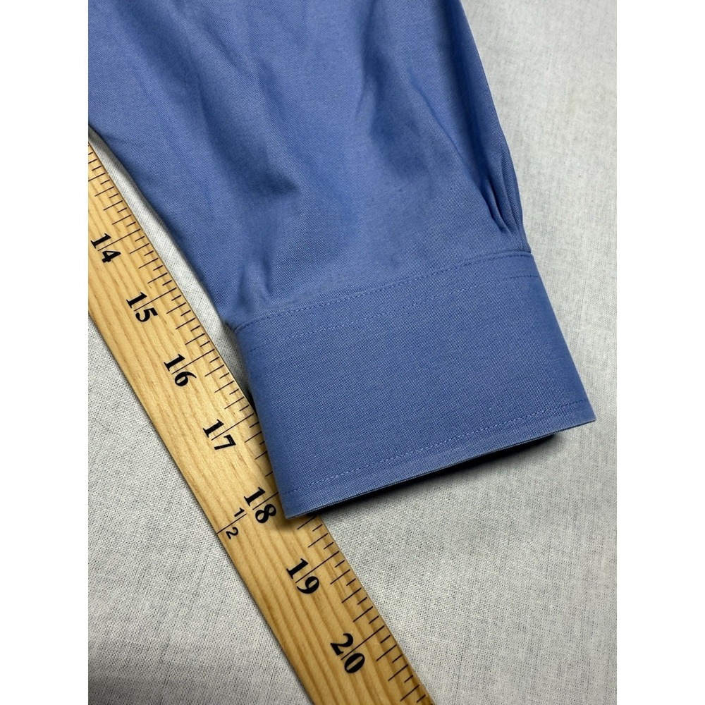 Brooks Brothers 346 Original‎ Polo Shirt Men 17 2/3 L Blue Long Sleeve Preppy - Picture 6 of 12